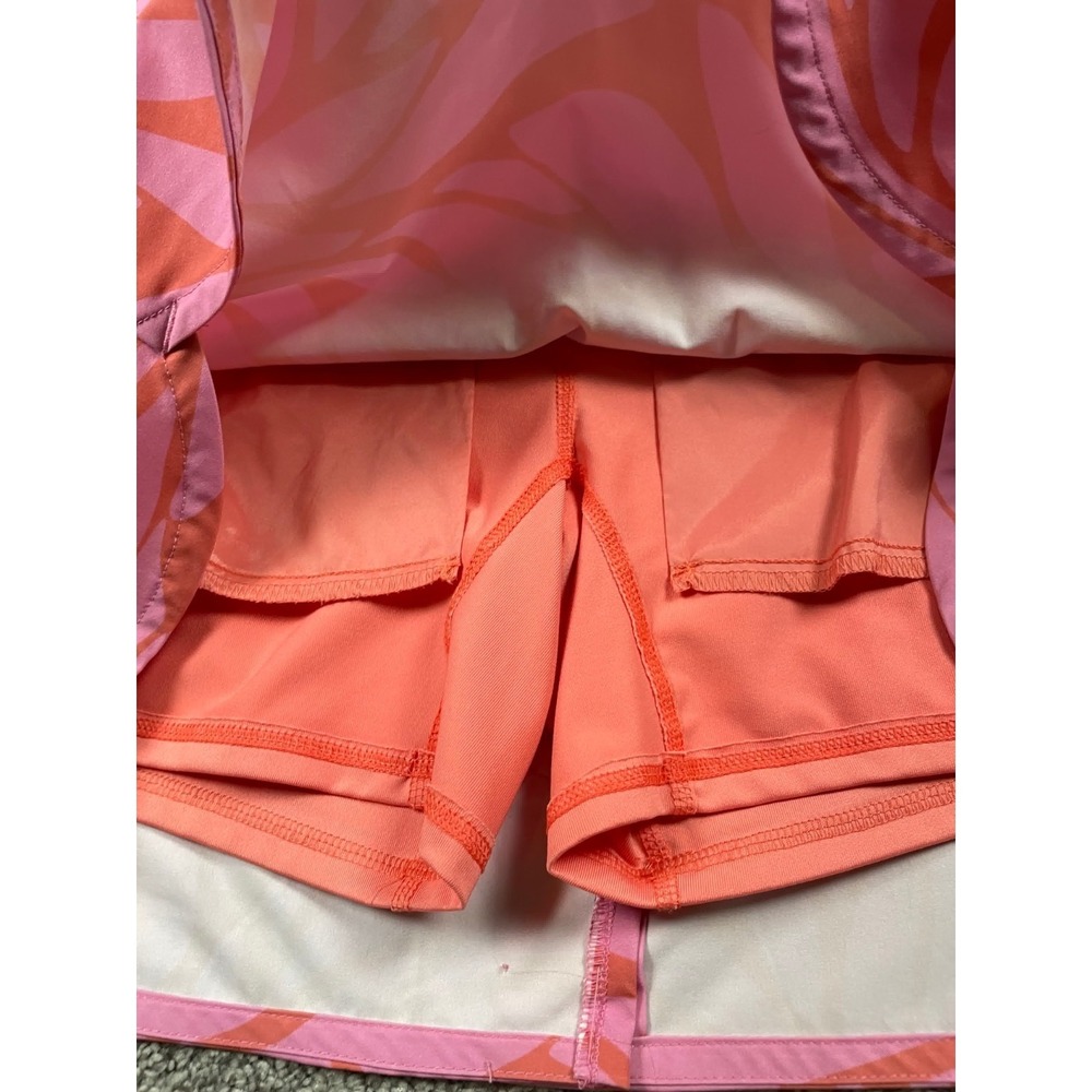 Vineyard Vines Skort Womens 8 Skirt Pink Orange Floral Golf Athletic Tropical - Picture 5 of 10